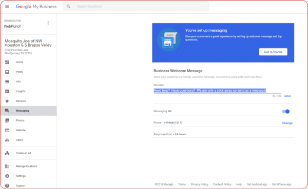 Google My Business - Messaging Function Added To Desktop